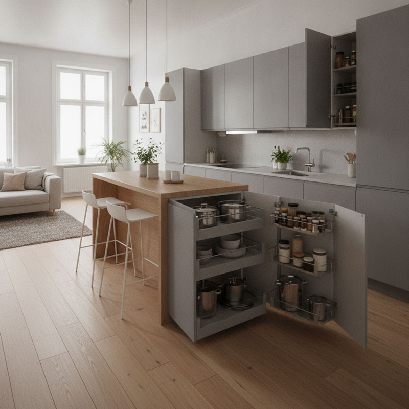 چیدمان هوشمندانه؛ چطور با طراحی جدید کابینت، فضای آشپزخانه را دو برابر کنیم؟