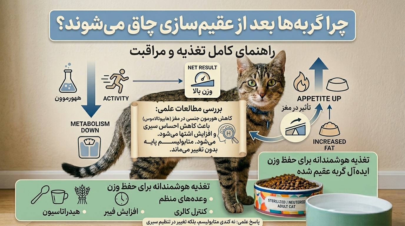 چاقی بعد از عقیم شده