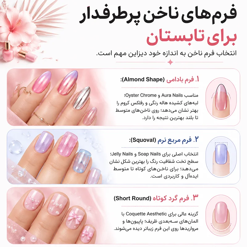 فرم‌های ناخن پرطرفدار برای تابستان ۲۰۲۶