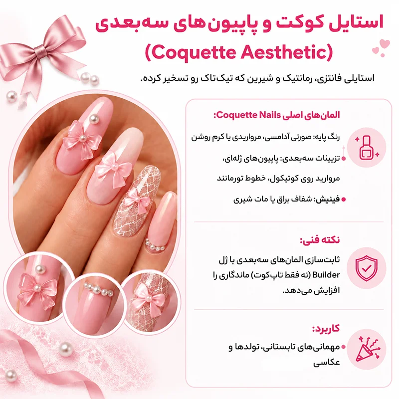 استایل کوکت و پاپیون‌ های سه‌بعدی