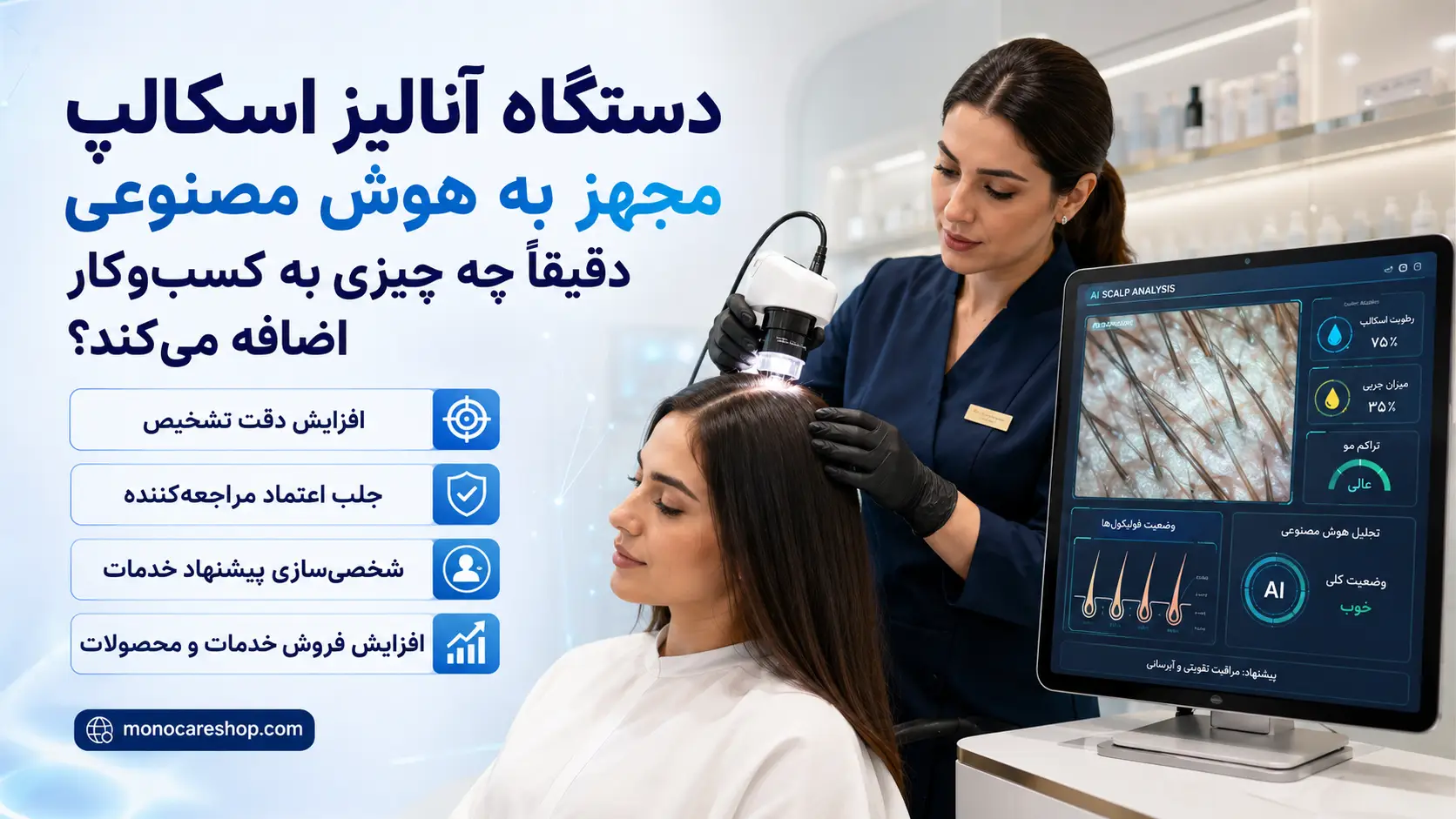 دستگاه آنالیز اسکالپ مجهز به هوش مصنوعی دقیقاً چه چیزی به کسبوکار اضافه میکند؟