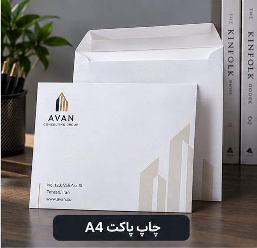چاپ پاکت a4