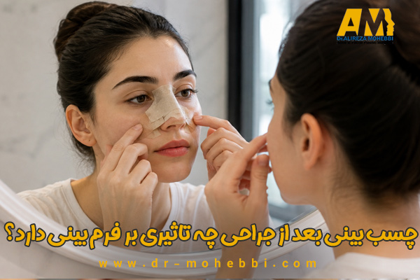 چسب زدن بینی بعد از عمل + دکتر علیرضا محبی